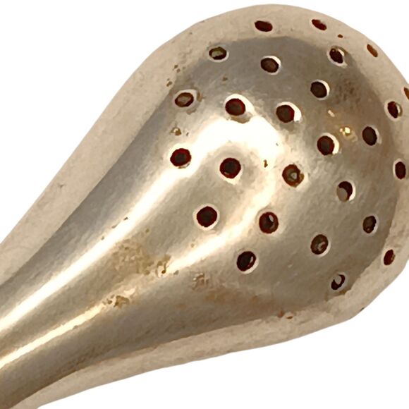 Vintage Bombilla Yerba Mate Straw 800 Silver Gold Gilt Accents Scroll Design 8" - Picture 9 of 14